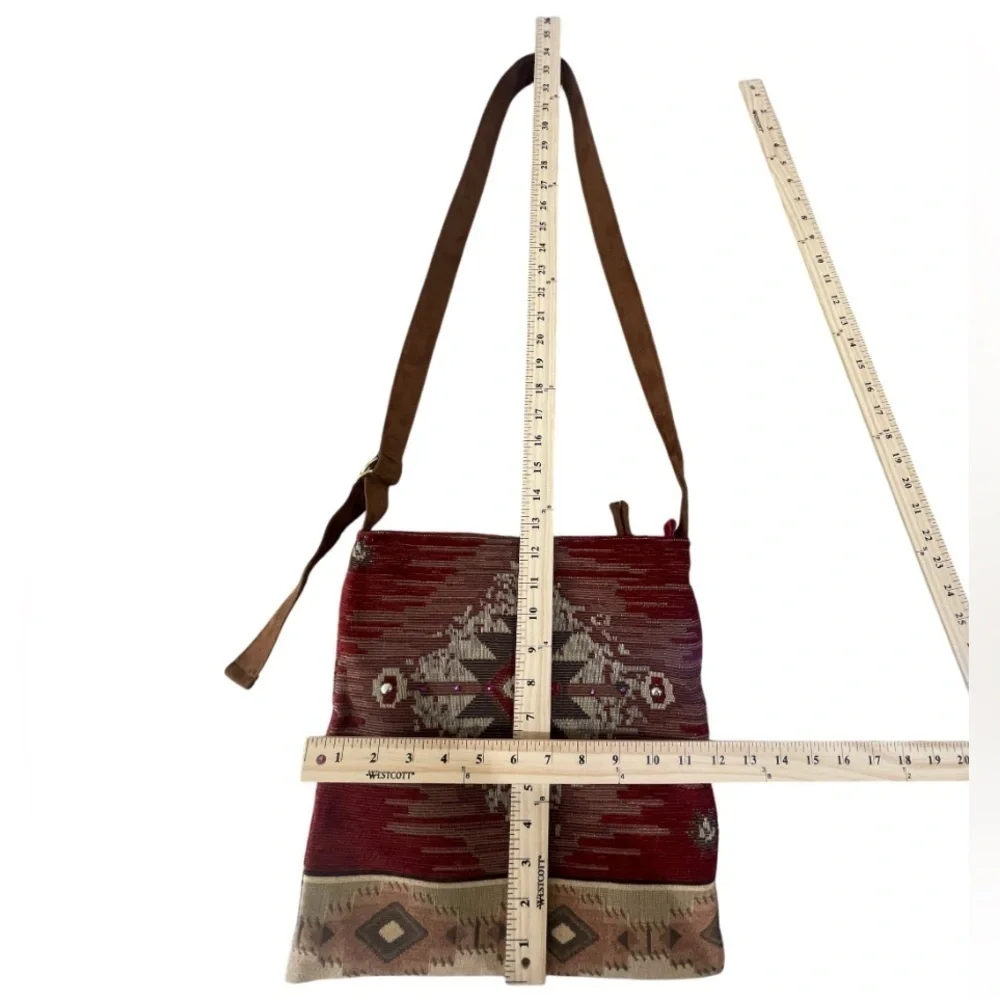Atenti USA-Made Southwest Tapestry Crossbody Bag Bohemian - Southwestern Style - Picture 14 of 14